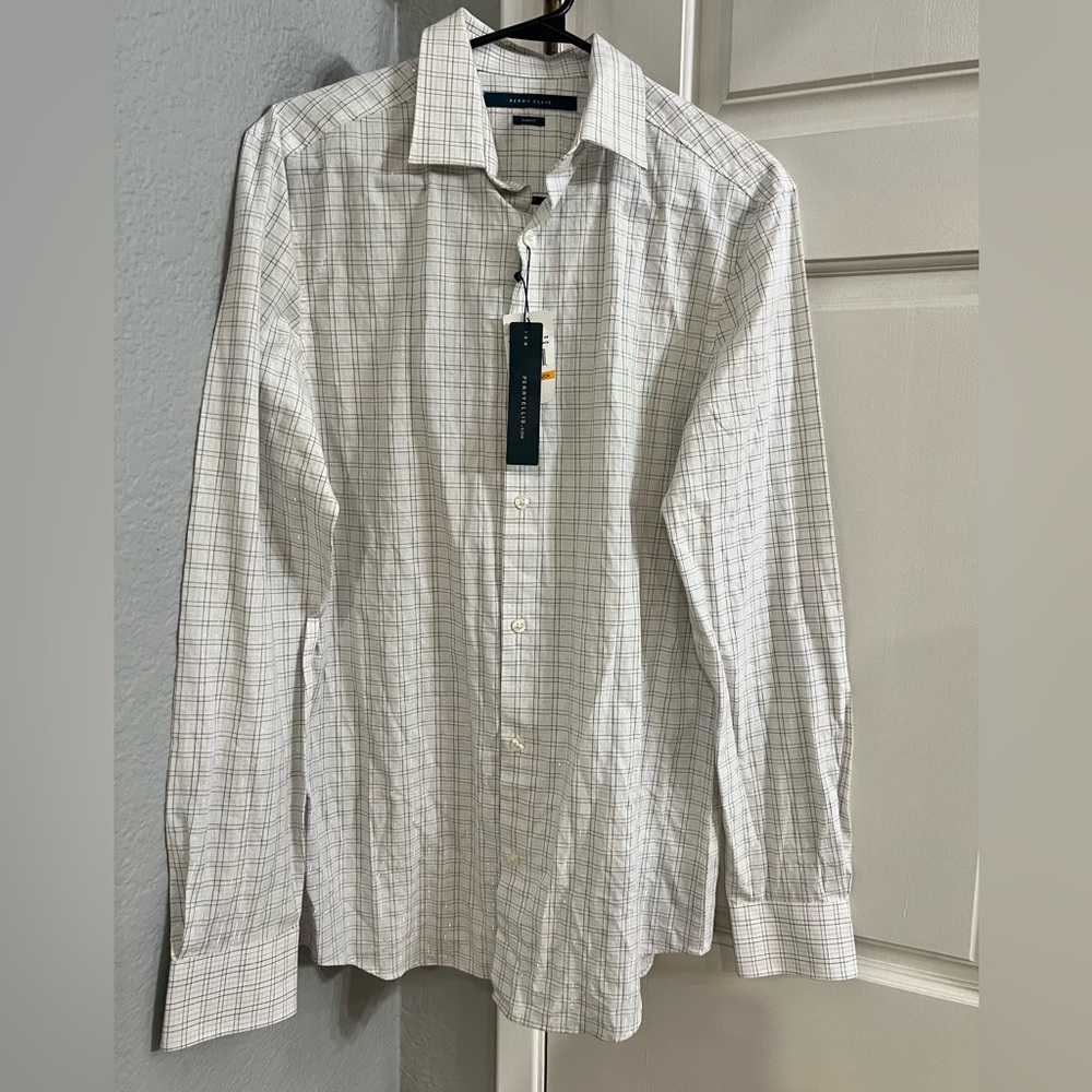 Perry Ellis NWT fancy dress shirt with metallic threads